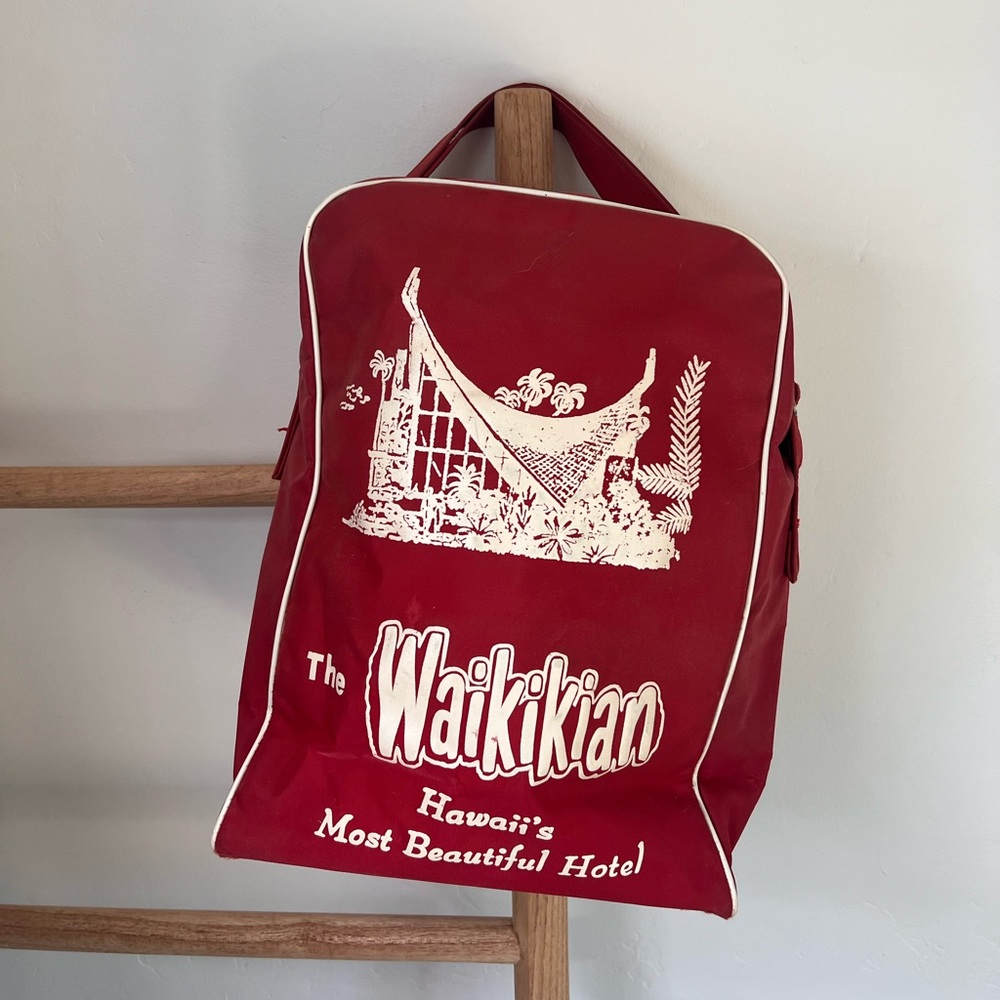 Vintage Vinyl Backpack Tiki Pinup 1960s